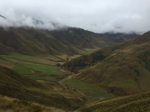 View down to the Motatapu Valley