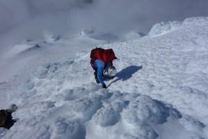 Ascending east ridge