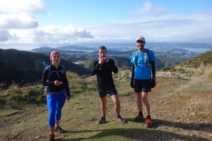 Ewa, Gareth and Stu on the southern traverse July run thru